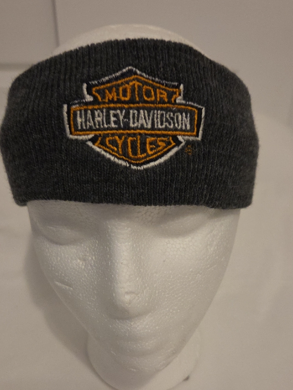 Harley-Davidson Charcoal Gray Headband with Orange Logo